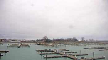Weather camera view of Waukegan Harbor and Marina.