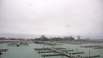 Weather camera view of Waukegan Harbor and Marina.