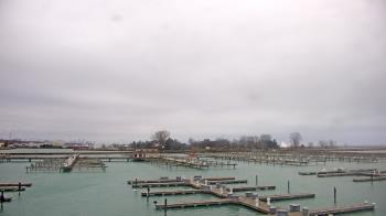 Weather camera view of Waukegan Harbor and Marina.