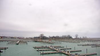 Weather camera view of Waukegan Harbor and Marina.