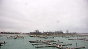 Weather camera view of Waukegan Harbor and Marina.