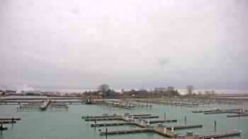 Weather camera view of Waukegan Harbor and Marina.