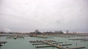 Weather camera view of Waukegan Harbor and Marina.