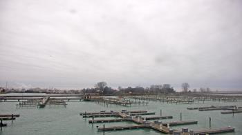 Weather camera view of Waukegan Harbor and Marina.