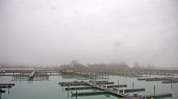 Weather camera view of Waukegan Harbor and Marina.