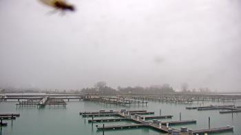 Weather camera view of Waukegan Harbor and Marina.