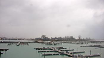 Weather camera view of Waukegan Harbor and Marina.