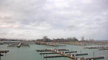 Weather camera view of Waukegan Harbor and Marina.