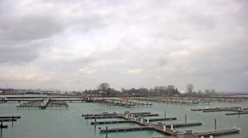 Weather camera view of Waukegan Harbor and Marina.