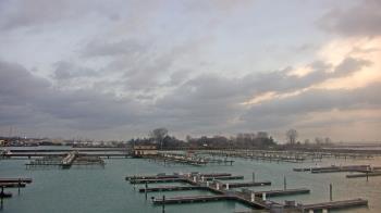 Weather camera view of Waukegan Harbor and Marina.
