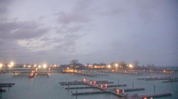 Weather camera view of Waukegan Harbor and Marina.