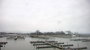 Weather camera view of Waukegan Harbor and Marina.