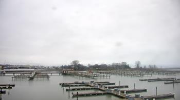 Weather camera view of Waukegan Harbor and Marina.