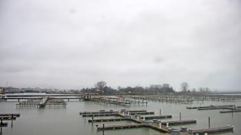 Weather camera view of Waukegan Harbor and Marina.