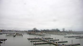 Weather camera view of Waukegan Harbor and Marina.