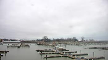 Weather camera view of Waukegan Harbor and Marina.