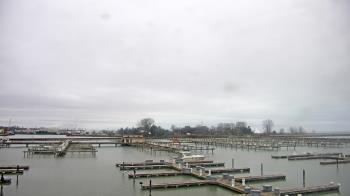 Weather camera view of Waukegan Harbor and Marina.