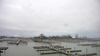 Weather camera view of Waukegan Harbor and Marina.