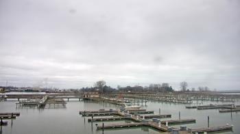 Weather camera view of Waukegan Harbor and Marina.
