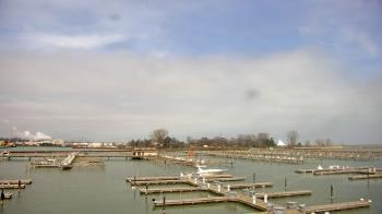 Weather camera view of Waukegan Harbor and Marina.