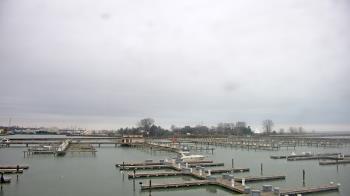 Weather camera view of Waukegan Harbor and Marina.