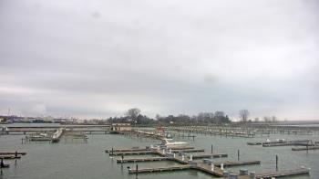 Weather camera view of Waukegan Harbor and Marina.