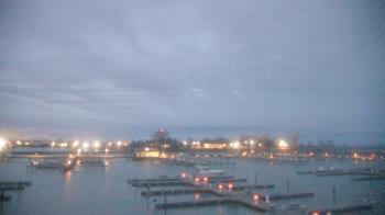 Weather camera view of Waukegan Harbor and Marina.