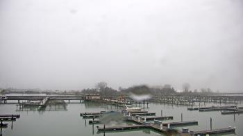 Weather camera view of Waukegan Harbor and Marina.