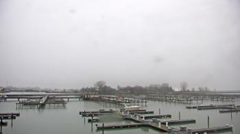 Weather camera view of Waukegan Harbor and Marina.