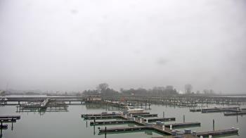 Weather camera view of Waukegan Harbor and Marina.