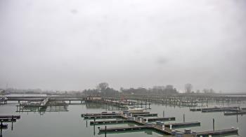 Weather camera view of Waukegan Harbor and Marina.