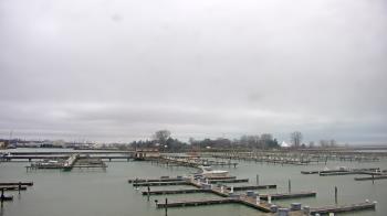 Weather camera view of Waukegan Harbor and Marina.