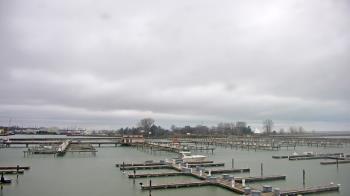 Weather camera view of Waukegan Harbor and Marina.
