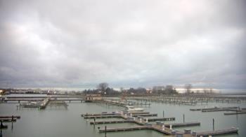 Weather camera view of Waukegan Harbor and Marina.