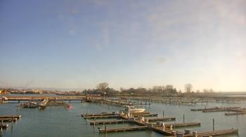 Weather camera view of Waukegan Harbor and Marina.