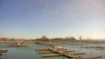 Weather camera view of Waukegan Harbor and Marina.