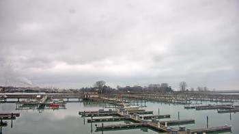 Weather camera view of Waukegan Harbor and Marina.