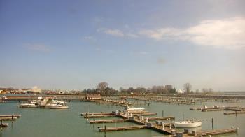 Weather camera view of Waukegan Harbor and Marina.