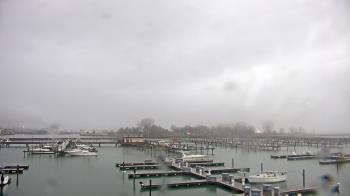 Weather camera view of Waukegan Harbor and Marina.