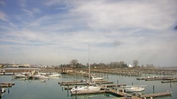 Weather camera view of Waukegan Harbor and Marina.