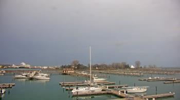 Weather camera view of Waukegan Harbor and Marina.