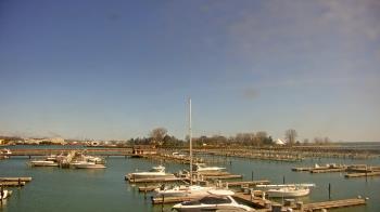 Weather camera view of Waukegan Harbor and Marina.
