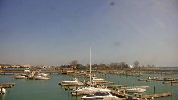 Weather camera view of Waukegan Harbor and Marina.