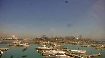 Weather camera view of Waukegan Harbor and Marina.