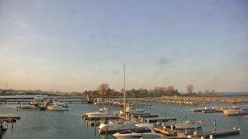 Weather camera view of Waukegan Harbor and Marina.
