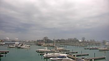 Weather camera view of Waukegan Harbor and Marina.