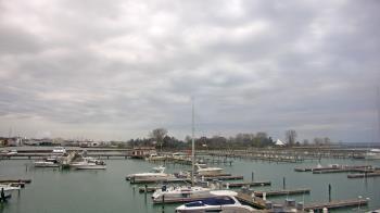 Weather camera view of Waukegan Harbor and Marina.