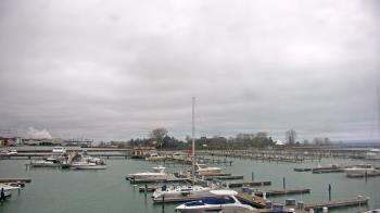 Weather camera view of Waukegan Harbor and Marina.