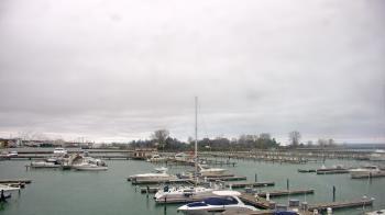 Weather camera view of Waukegan Harbor and Marina.