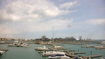 Weather camera view of Waukegan Harbor and Marina.